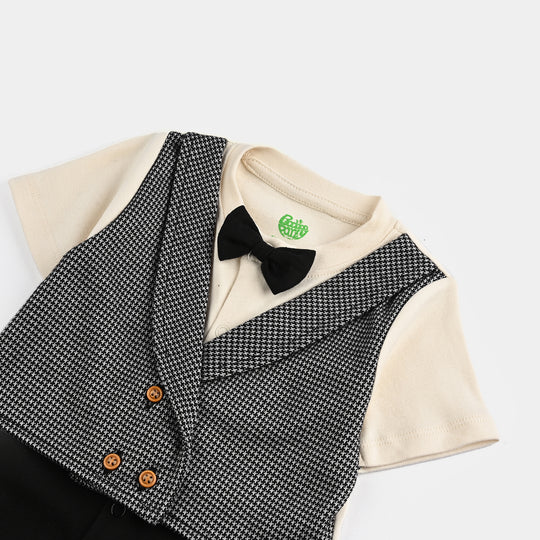 Infant Boys Cotton Interlock Fashion Romper