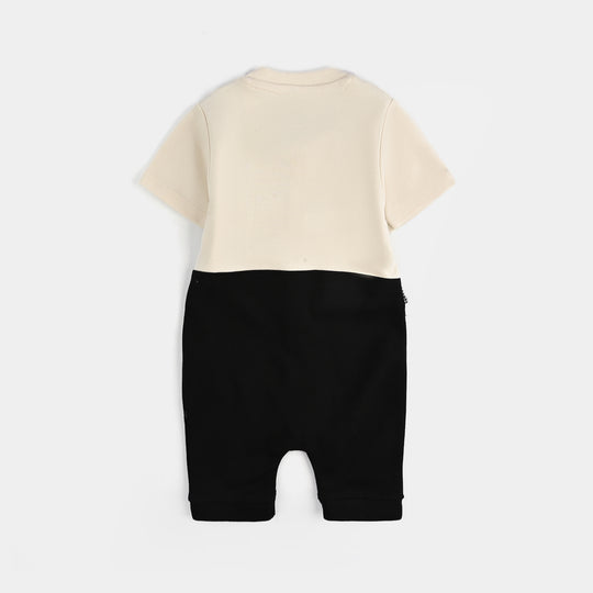 Infant Boys Cotton Interlock Fashion Romper