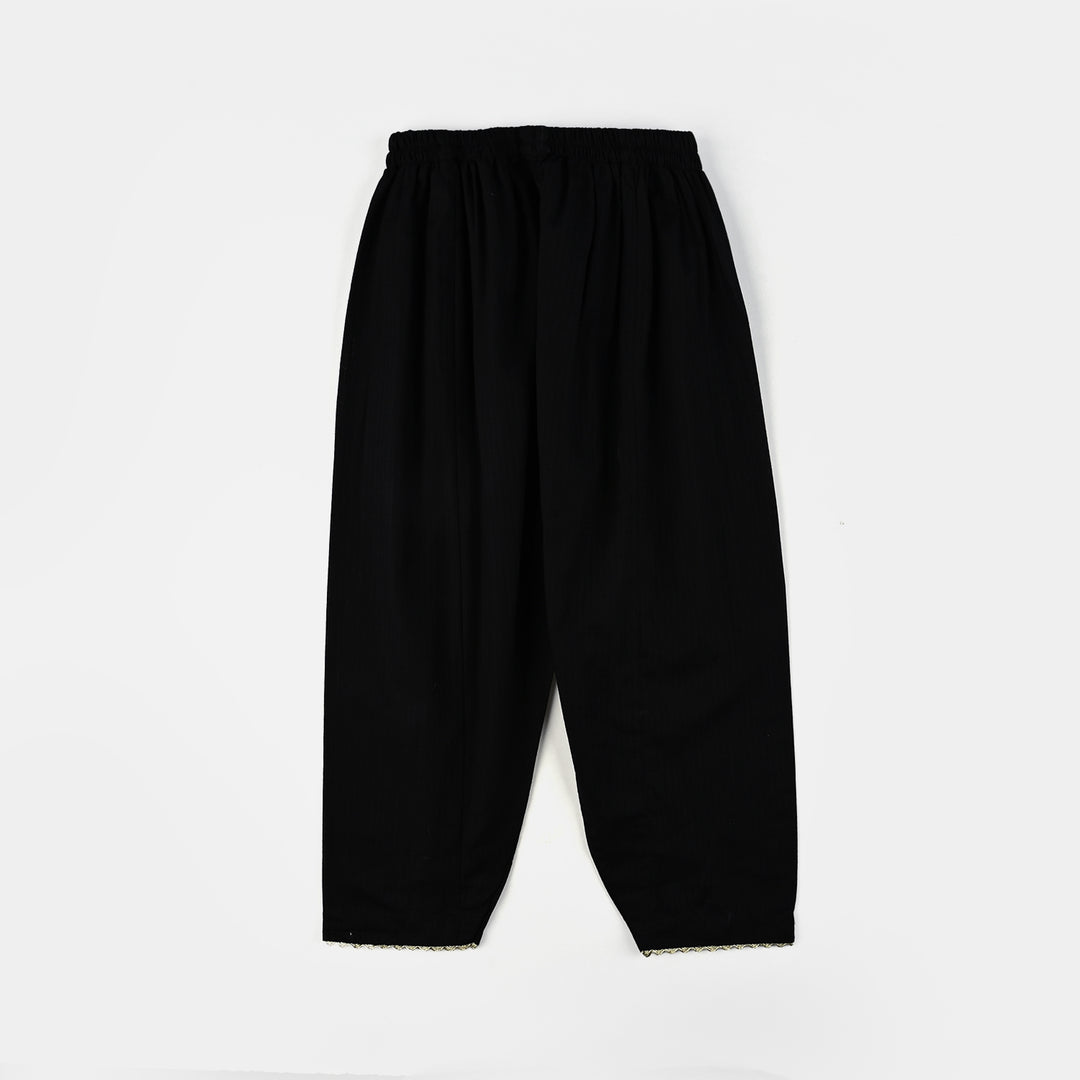 Girls Cotton Emb 2Pcs GulBahar - BLACK