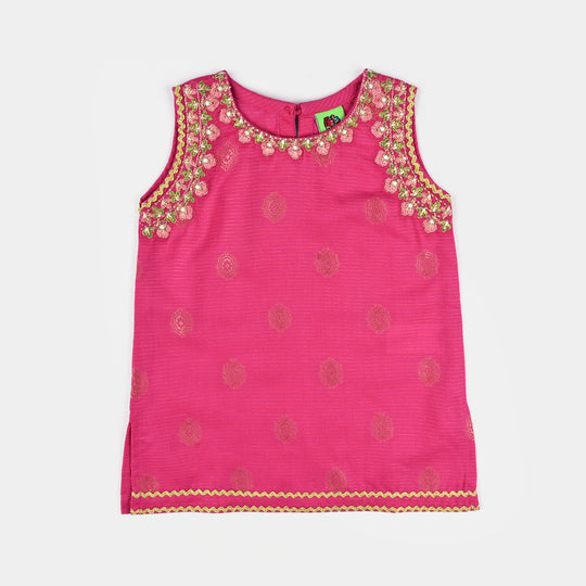 Infant Girls Jacquard Emb 2Pcs Roop-Magenta