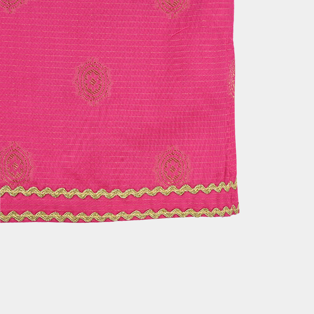 Infant Girls Jacquard Emb 2Pcs Roop-Magenta