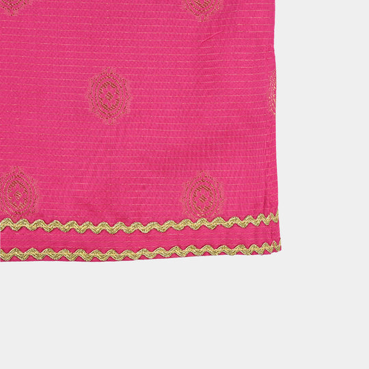 Infant Girls Jacquard Emb 2Pcs Roop-Magenta