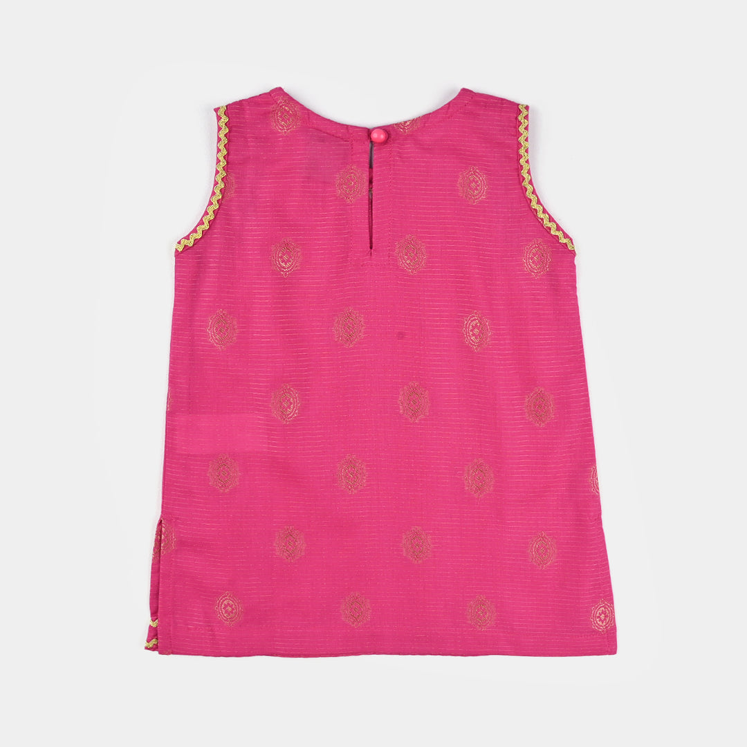 Infant Girls Jacquard Emb 2Pcs Roop-Magenta