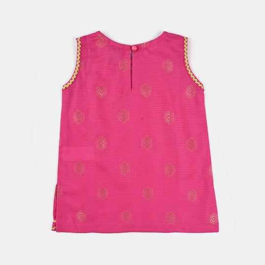 Infant Girls Jacquard Emb 2Pcs Roop-Magenta