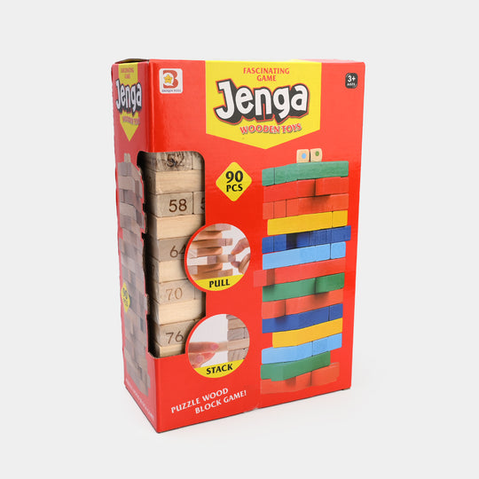 Jenga Game Wooden Blocks, Stacking Tower Game | 90PCS