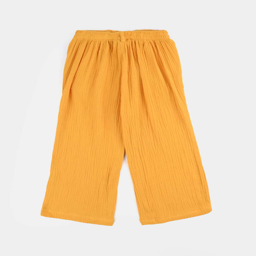 Infant Girls Cotton Co-Ord Set-Mustard