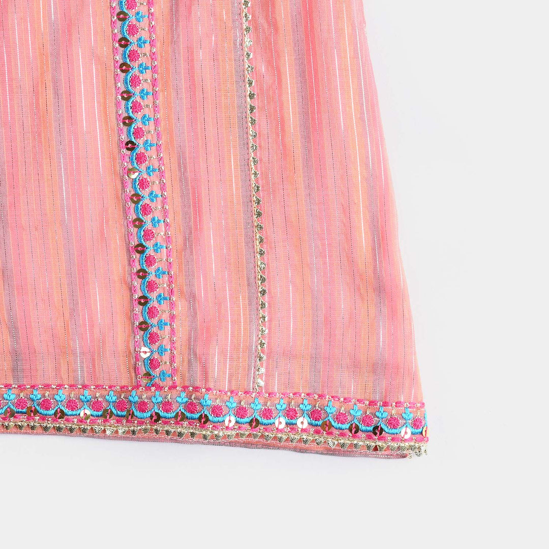 Infant Girls Jacquard 2Pcs Little Blush-Peach