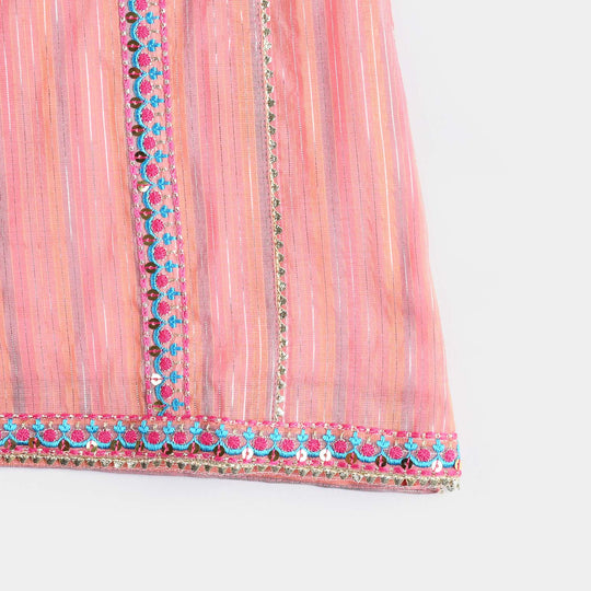 Infant Girls Jacquard 2Pcs Little Blush-Peach