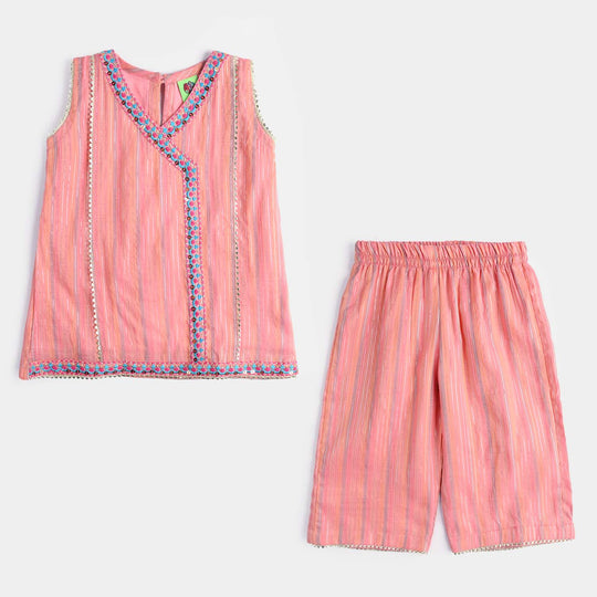 Infant Girls Jacquard 2Pcs Little Blush-Peach