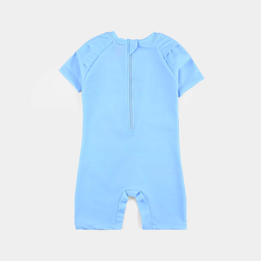 Girls Microfiber Jersey Jumper Suit-SKY BLUE