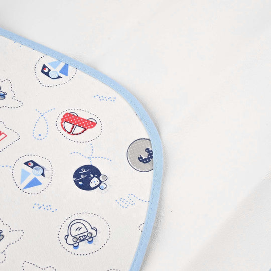 Baby Changing Sheet 49x69 Blue Car & Ship