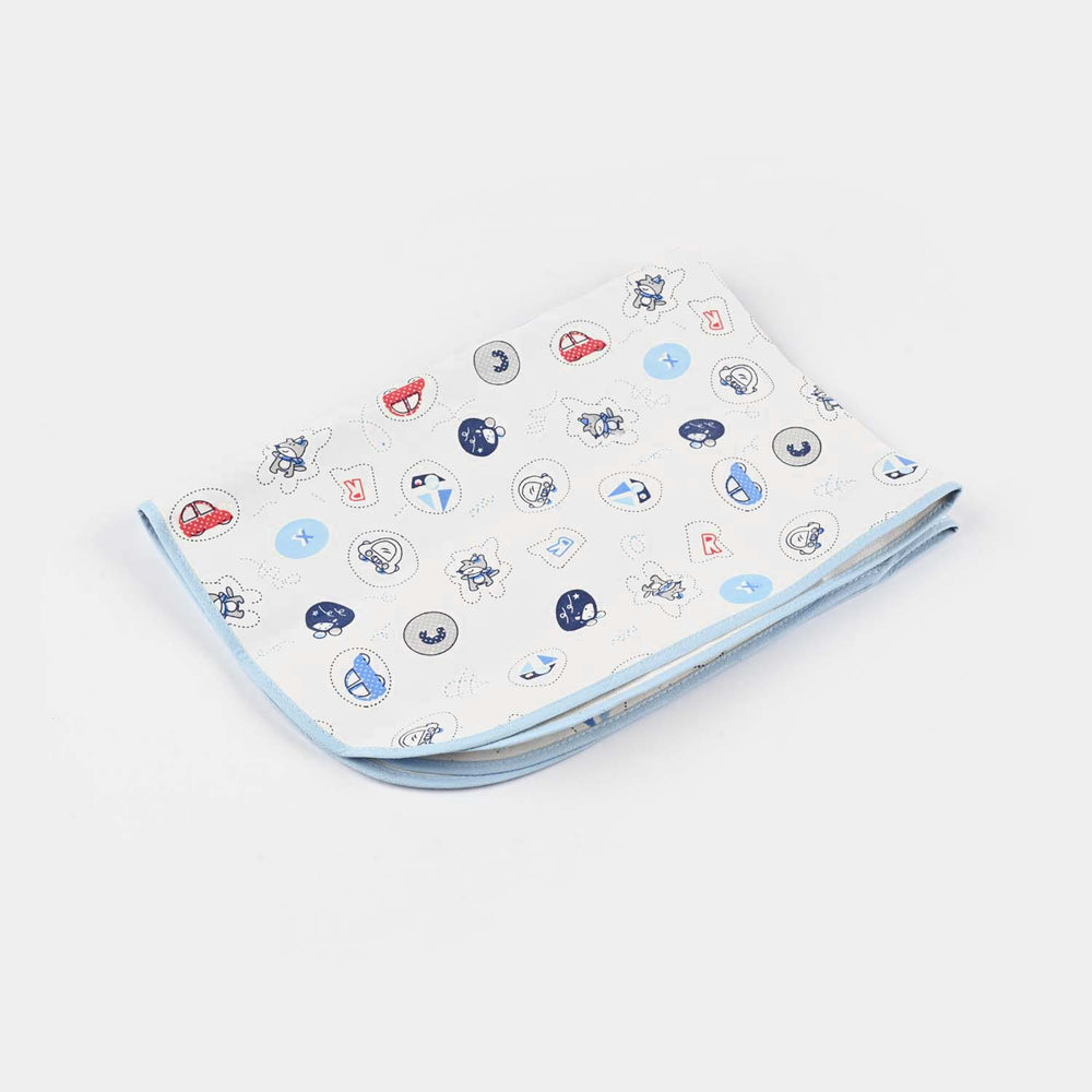 Baby Changing Sheet 69x96 Blue Car & Ship