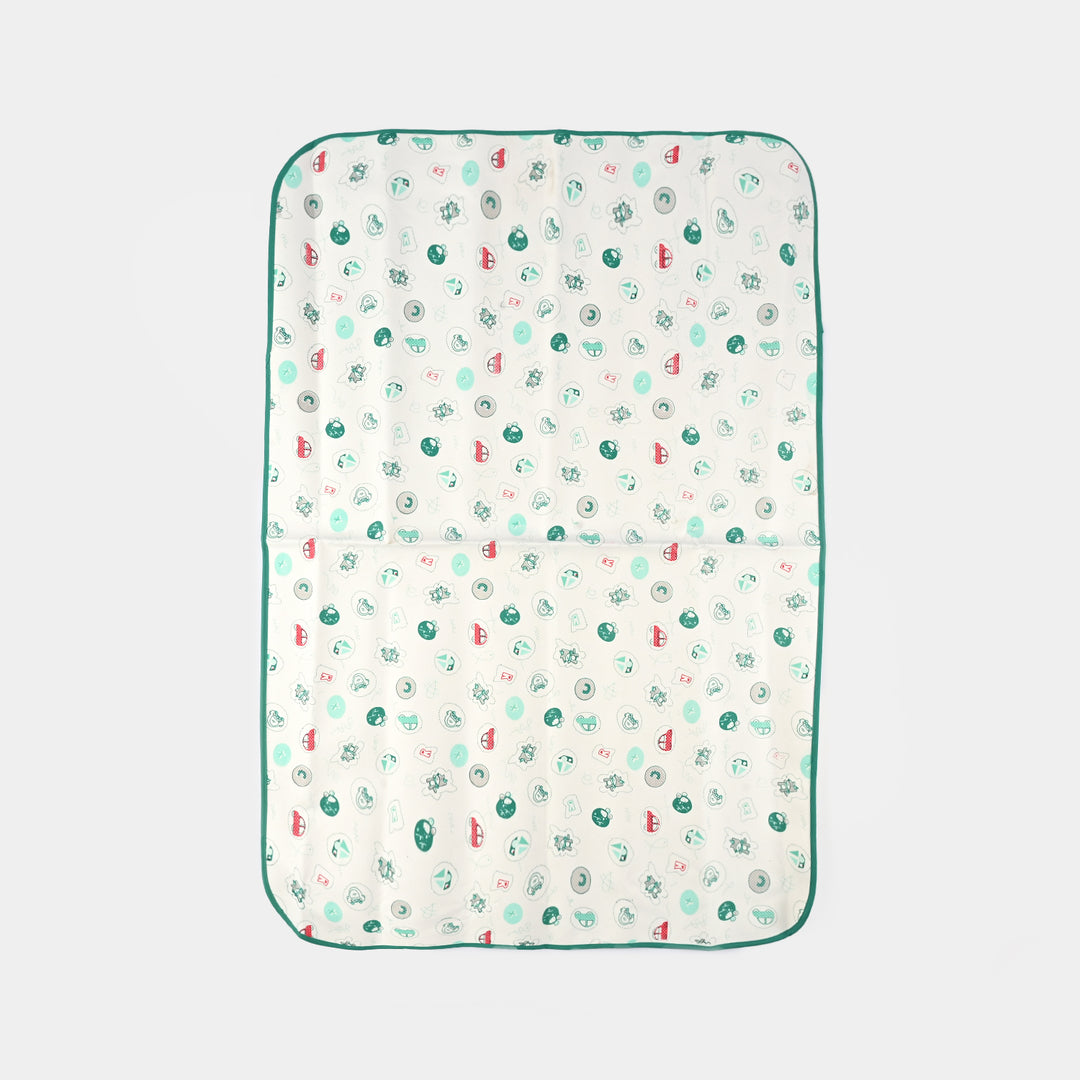 Baby Changing Sheet 69x96 Green Car & Ship
