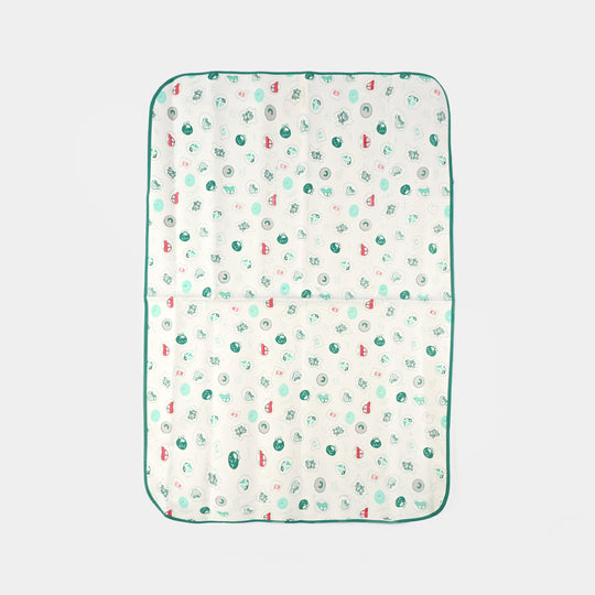 Baby Changing Sheet 49x69 Green Car & Ship