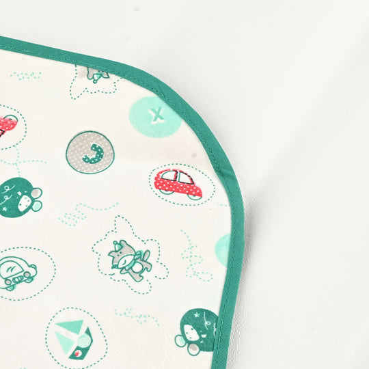 Baby Changing Sheet 49x69 Green Car & Ship