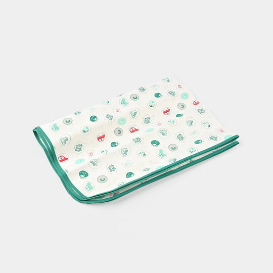 Baby Changing Sheet 49x69 Green Car & Ship