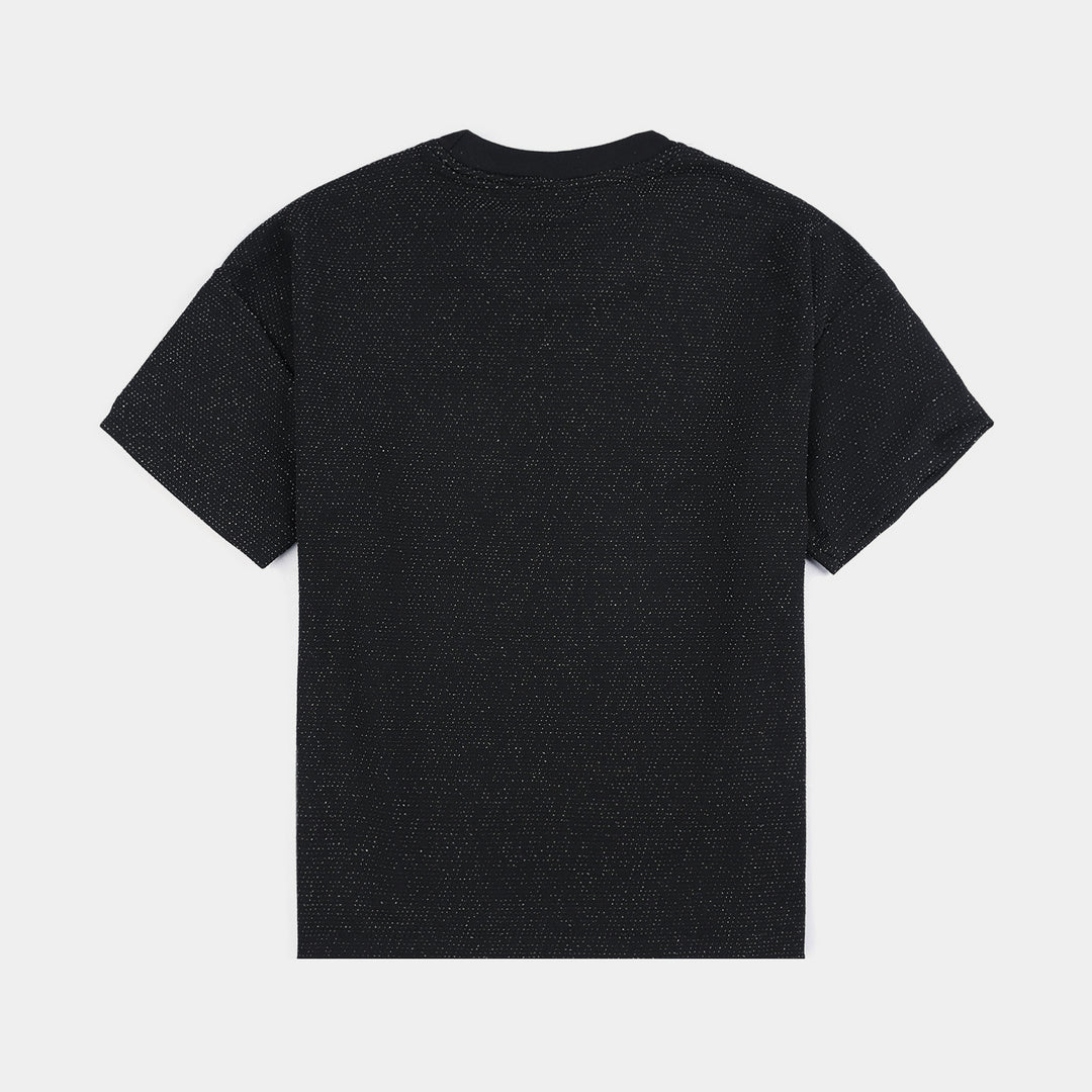 Girls Poly Jersey T-Shirt HS-BLACK