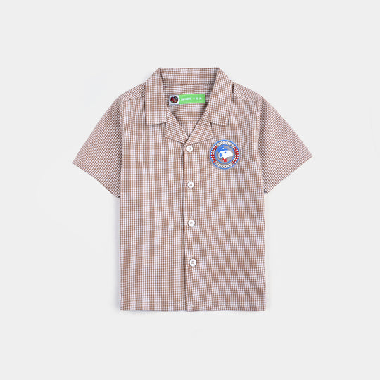Infant Boys Yarn Dyed Casual Shirt-Check