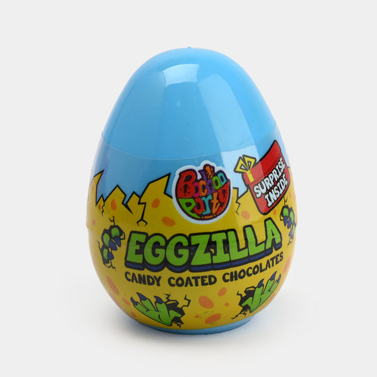 Eggzilla w/Candy Coated Chocolates, Toy, Puzzle & Sticker-Blue