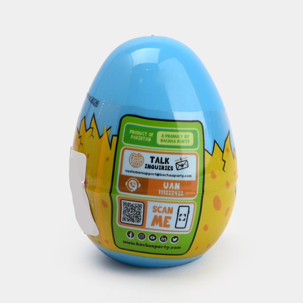 Eggzilla w/Candy Coated Chocolates, Toy, Puzzle & Sticker-Blue