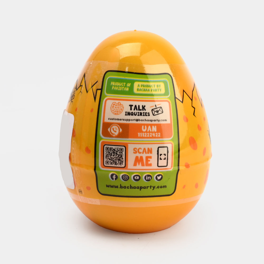 Eggzilla w/Candy Coated Chocolates, Toy, Puzzle & Sticker-Yellow
