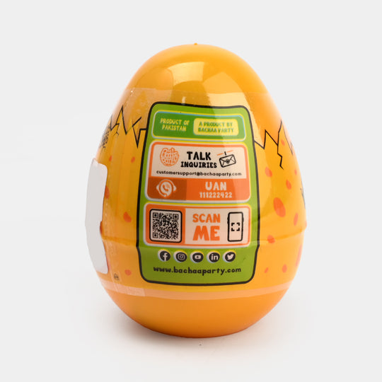 Eggzilla w/Candy Coated Chocolates, Toy, Puzzle & Sticker-Yellow
