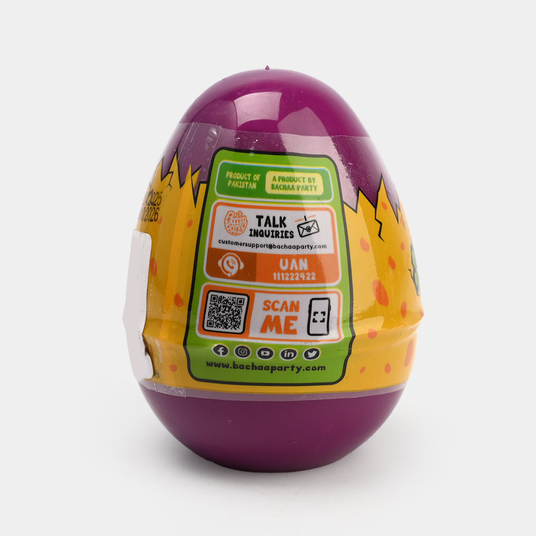 Eggzilla w/Candy Coated Chocolates, Toy, Puzzle & Sticker-Purple