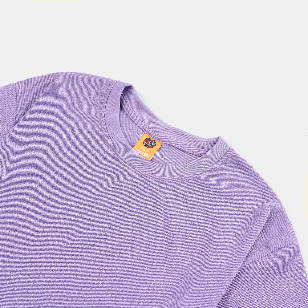 Girls Poly Jersey T-Shirt HS Purple Silver Shimmer-PURPLE