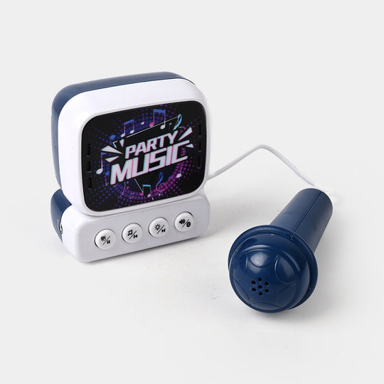 Party Music Sound Box Toy With Mic & LED Lights