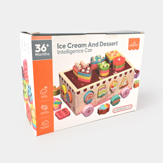 Ice Cream & Dessert Car Wooden Toy