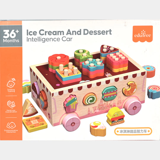 Ice Cream & Dessert Car Wooden Toy