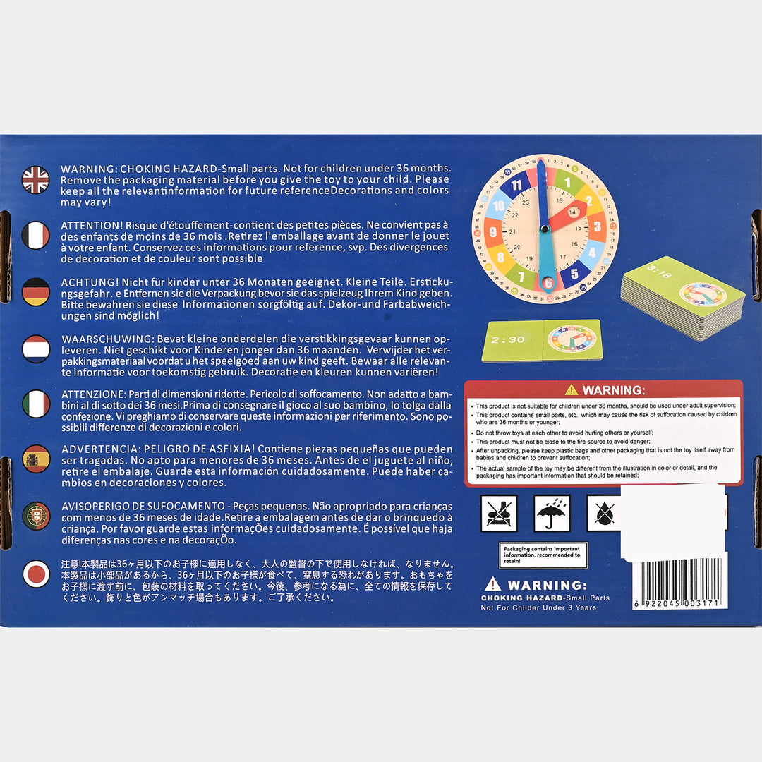 Education Toys Digital Clock Time Learning Matching Kit Board Game