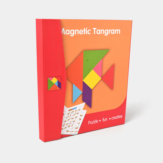 Wooden Tangram Magnetic Puzzle Pattern Book