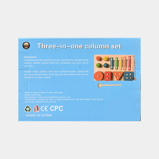 Wooden  Puzzle 3 in 1 Column Set