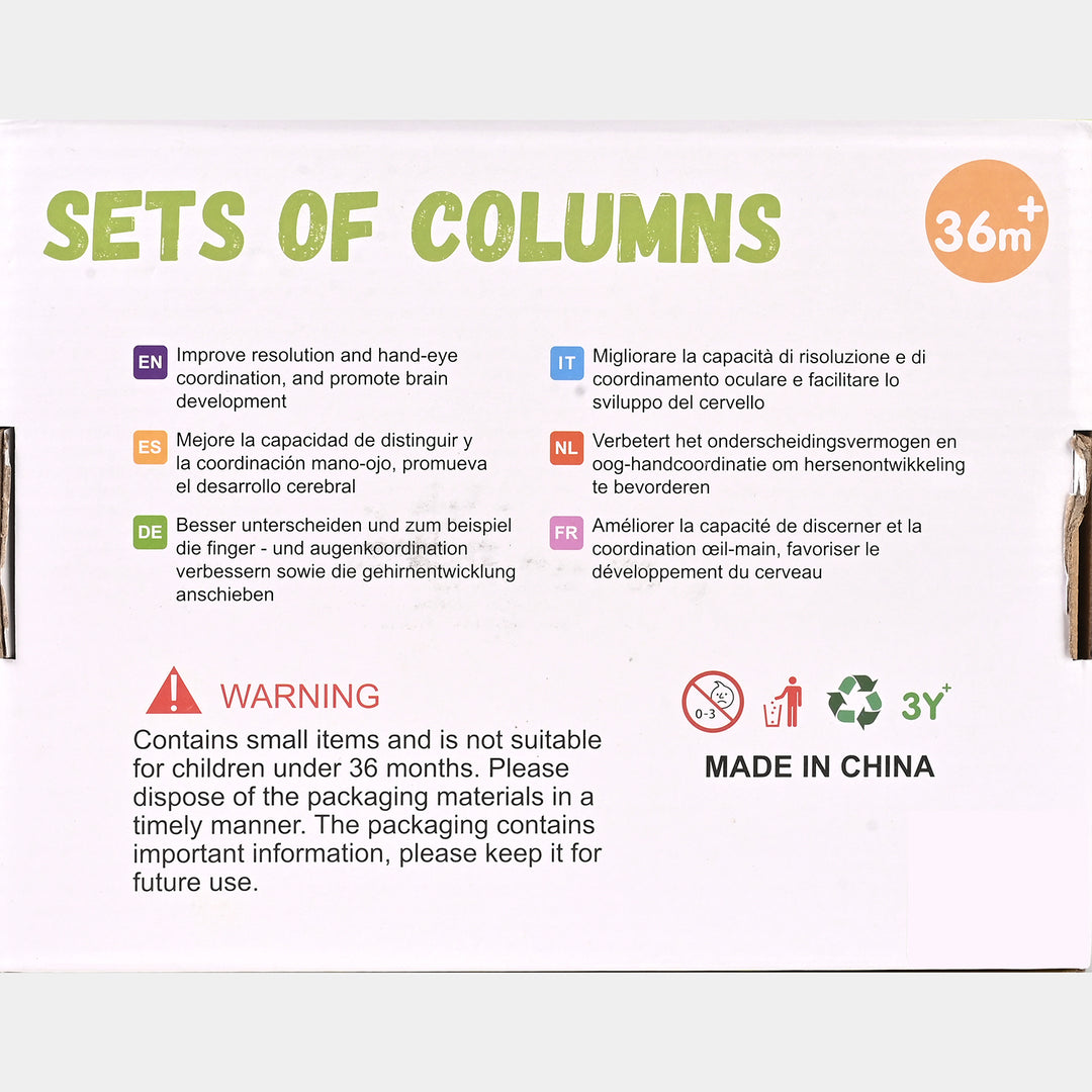 4 in 1 Sets Of Columns Wooden Toys