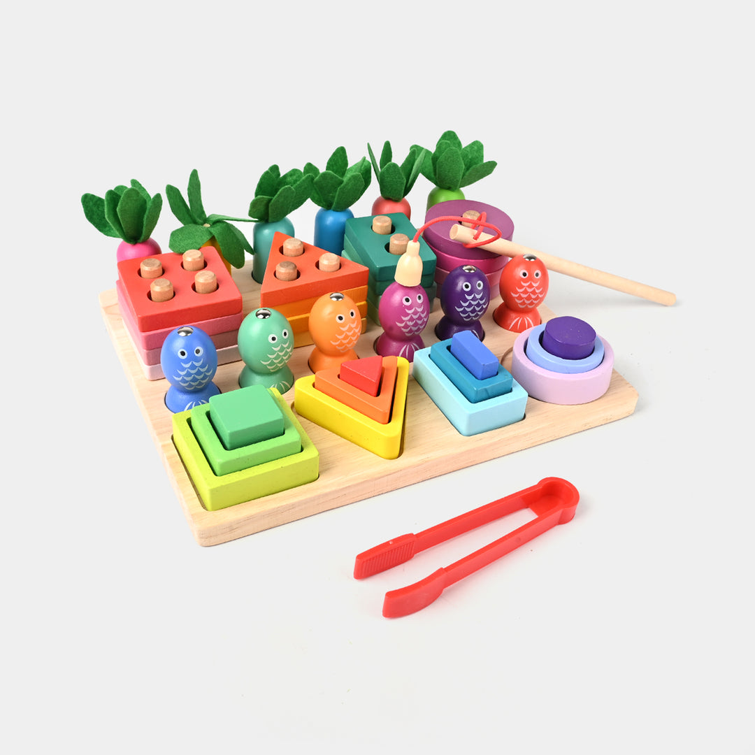 4 in 1 Sets Of Columns Wooden Toys