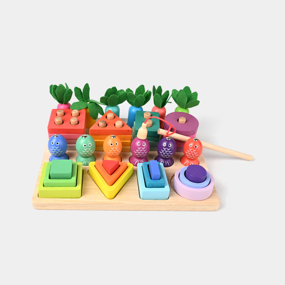 4 in 1 Sets Of Columns Wooden Toys