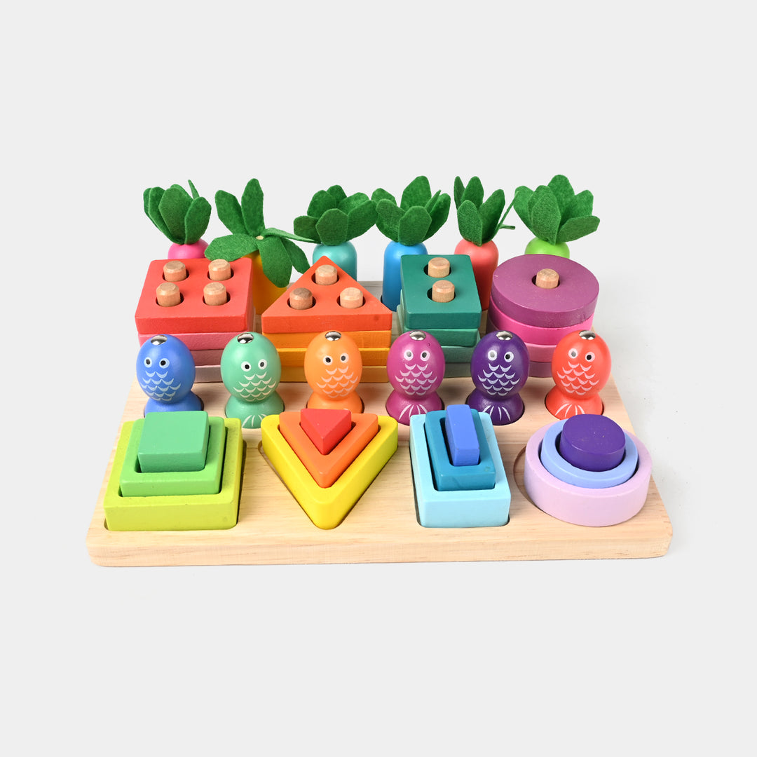 4 in 1 Sets Of Columns Wooden Toys