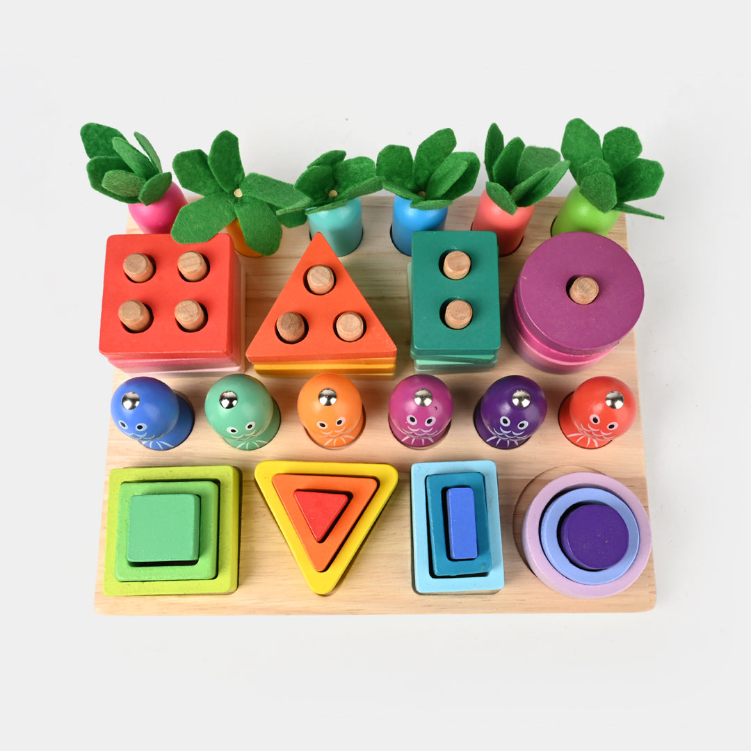 4 in 1 Sets Of Columns Wooden Toys