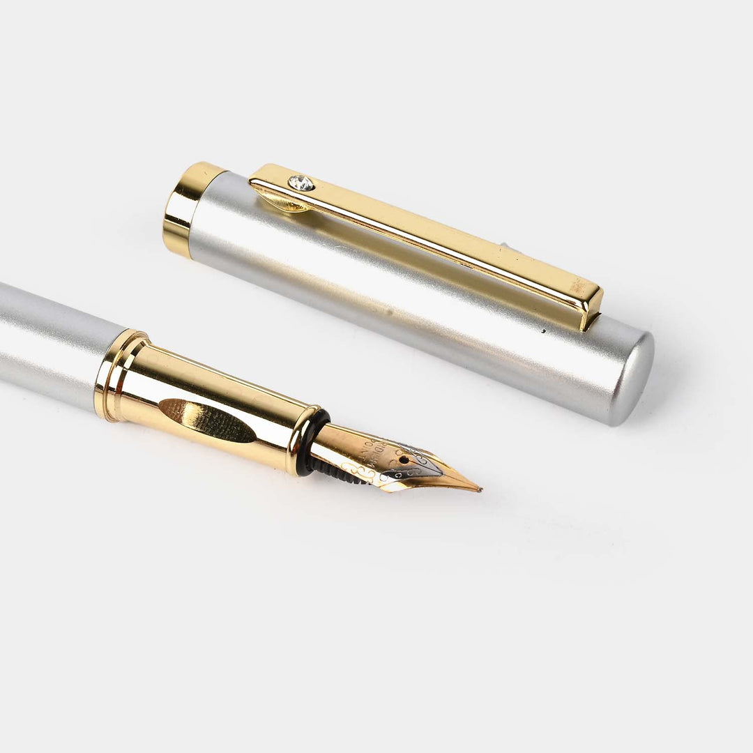 Fancy Fountain Ink Pen with Plastic Case