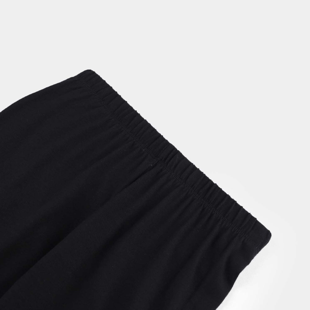 Girls Lycra Jersey Tights Basic-BLACK