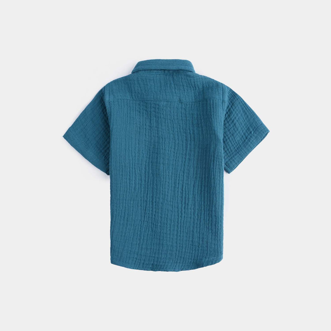 Infant Boys Cotton Casual Shirt (Hi-There)-GREEN
