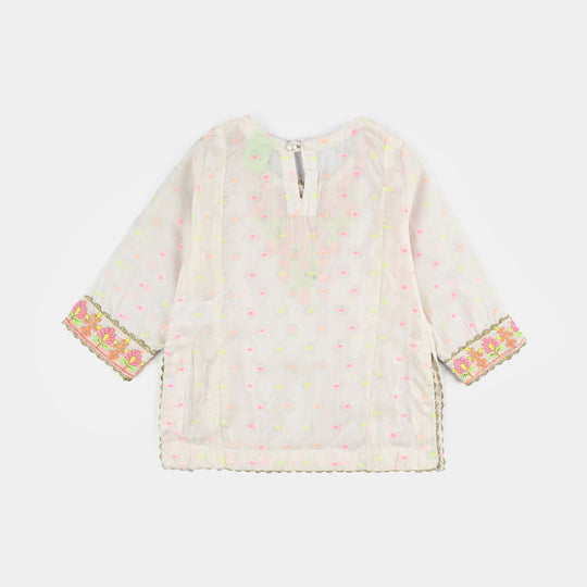 Infant Girls Jacquard 2 Pcs Neon - WHITE