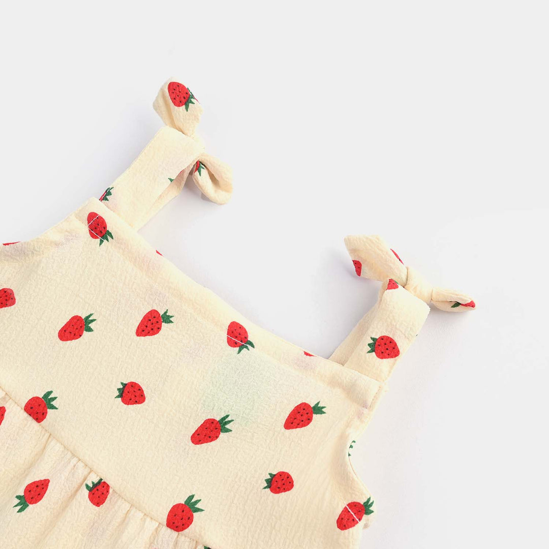 Infant Girls Seersucker 2 PC Strawberry-Cream