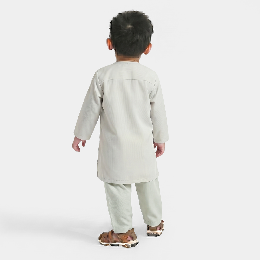Infant Boys Poly Viscose Kurta Pajama (Lurex Dots)-P.Green
