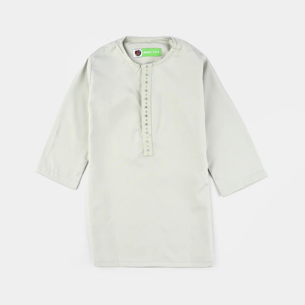 Infant Boys Poly Viscose Kurta Pajama (Lurex Dots)-P.Green