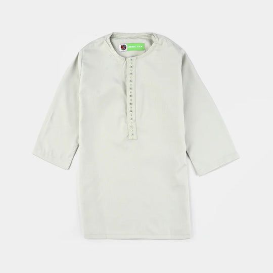 Infant Boys Poly Viscose Kurta Pajama (Lurex Dots)-P.Green