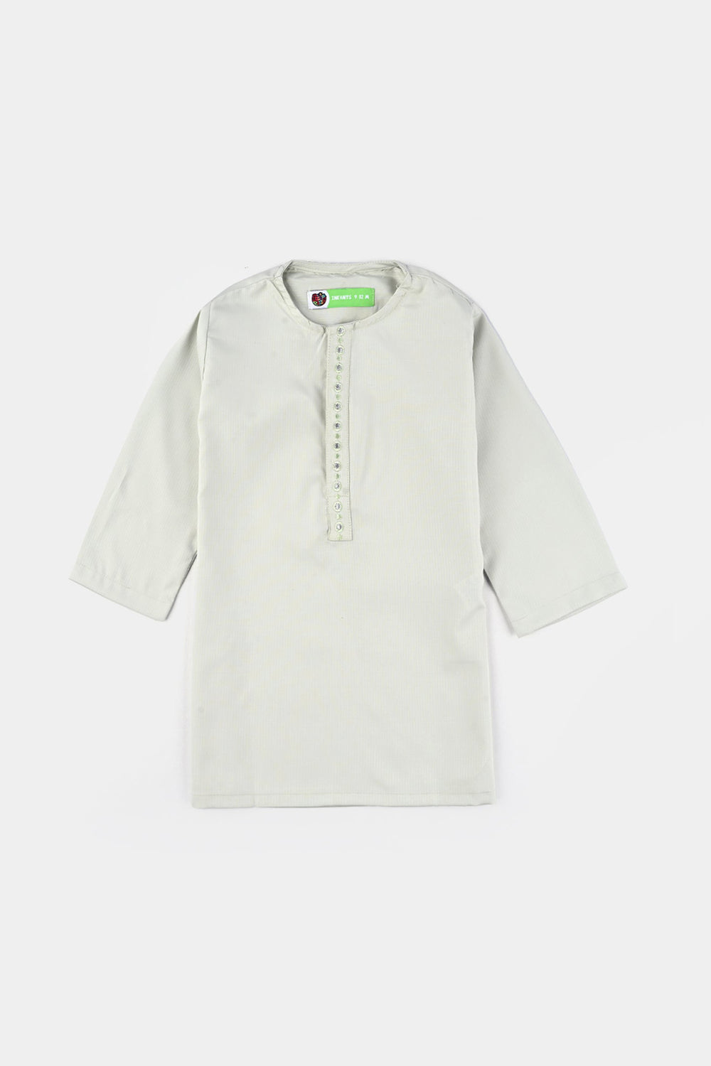Infant Boys Poly Viscose Kurta Pajama (Lurex Dots)-P.Green