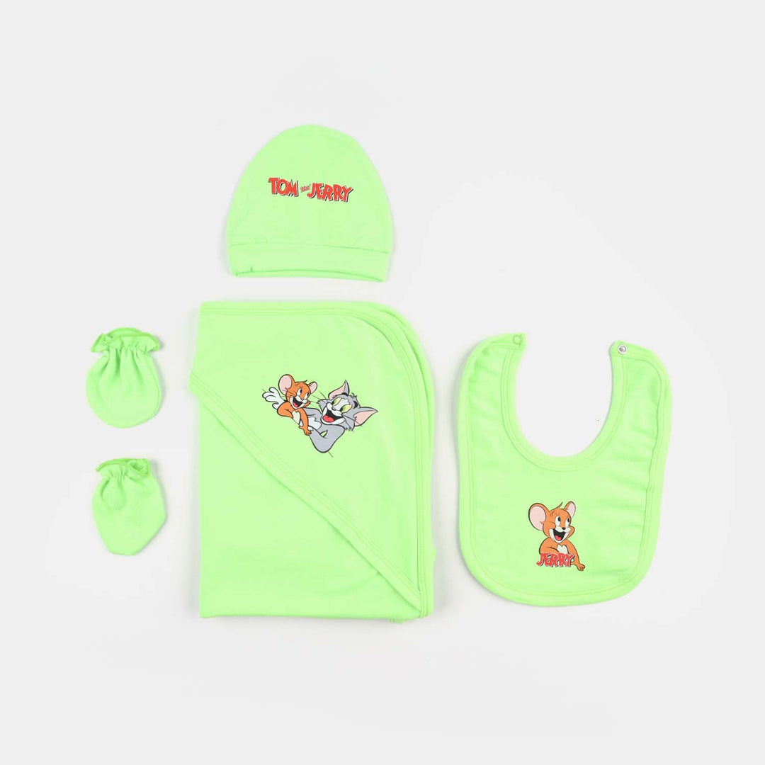 6 Piece Boys Cotton Jersey Set-Neon Green