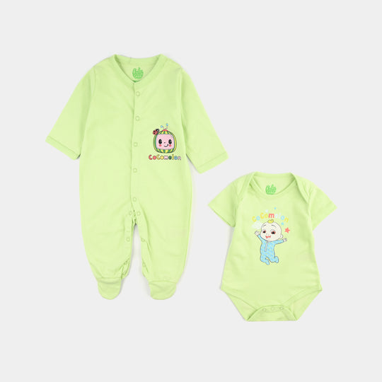 6 Piece Boys Cotton Jersey Set-Light Green